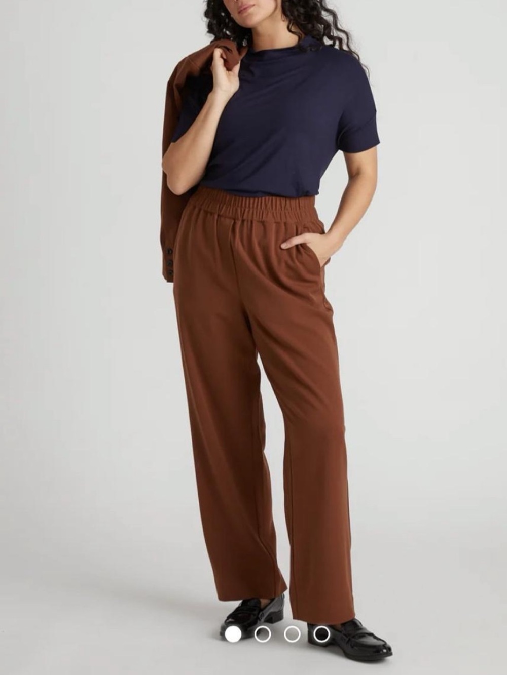 Universal Standard All Day Easy Pants Pony Brown XS 10-12